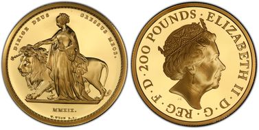 2019 £200 Una and the Lion 2oz Au PR69DCAM