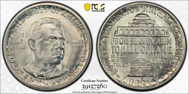 1950-D 50C Booker T. Washington MS67+
