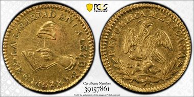 1852-Go PF 1/2 Esc AU58