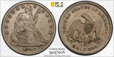 1841-O 50C WB-6 Large O XF40