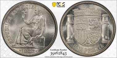 1933  Peseta (34) MS66