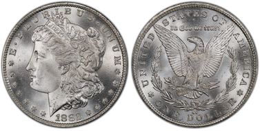 1882-CC $1 VAM 2C, Counter Clash MS66+