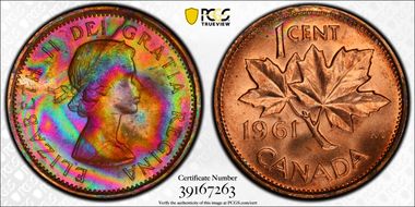 1961 1C MS65RB