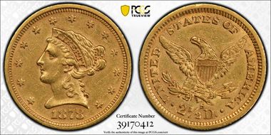 1878-S $2.50 XF45