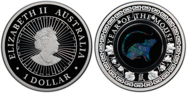 2020-P $1 Year of the Mouse Ag PR70DCAM