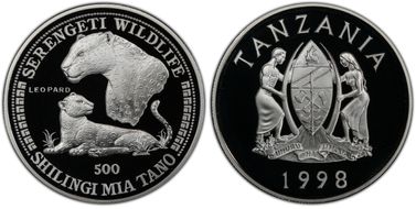 1998 500 S Serengeti Wildlife - Leopard PR69DCAM