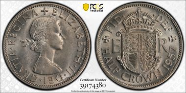 1957 1/2 Cr S-4145 MS66+