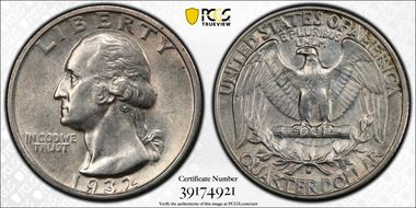 1932-S 25C AU58