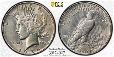 1934-D $1 AU53