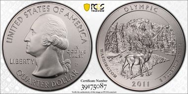 2011-P 25C Olympic NP  5 oz Silver SP69