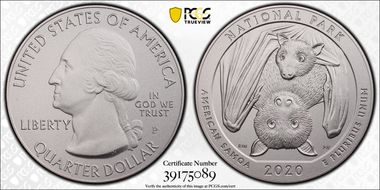 2020-P 25C American Samoa NP 5 oz Silver First Strike SP70