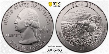 2011-P 25C Glacier NP  5 oz Silver SP69