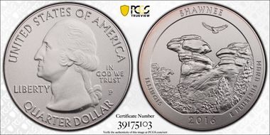 2016-P 25C Shawnee NP 5 oz Silver SP69
