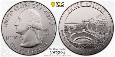 2012-P 25C Chaco Culture NP 5 oz Silver SP69