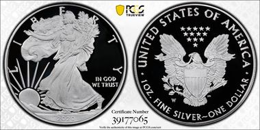 2020-W  $1 Silver Eagle First Strike PR69DCAM