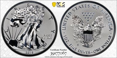 2019-S $1 Silver Eagle Enhanced Rev PR First Strike PR69