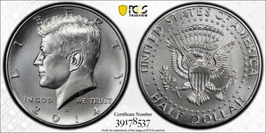 2014-D 50C Silver, 50th Anniversary Set MS69