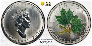 2002 $5 Spring Colored MS67
