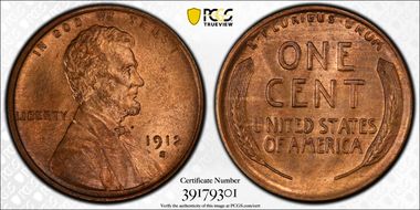 1912-S 1C MS65RB