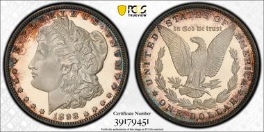 1898 $1 PR67DCAM