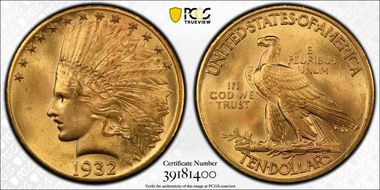 1932 $10 MS65+