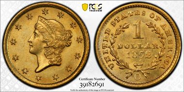 1852-O G$1 MS64