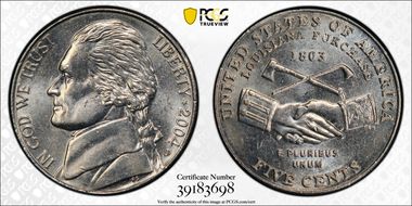 2004-D 5C Peace Medal MS62