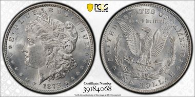 1878 7/8TF $1 Strong MS63