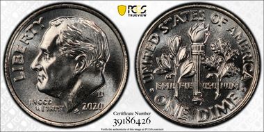 2020-D 10C Early Find MS66