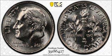 2020-D 10C Early Find MS66FB