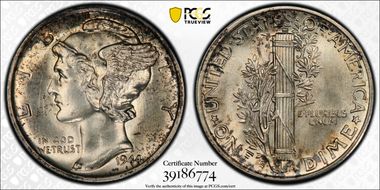 1944-S 10C MS67+ FB