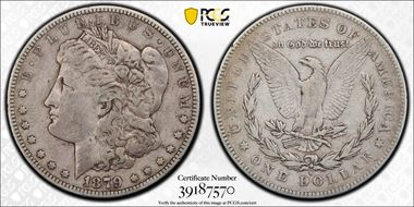 1879-S $1 VAM 34A, Rev. of 1878 VF20