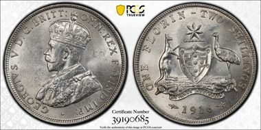 1916-M Florin KM-27  Ag N1