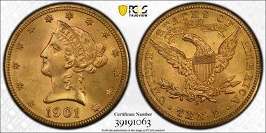 1901-S $10 MS64