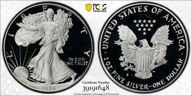 1986-S $1 Silver Eagle PR68DCAM