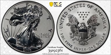 2006-P $1 Eagle-20th Anniversary Reverse Proof PR70