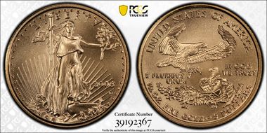 2006-W $5 Burnished Gold Eagle SP70