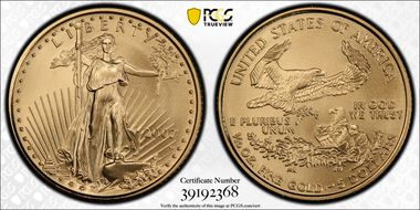 2007-W $5 Burnished Gold Eagle SP70