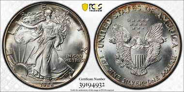 1988 $1 Silver Eagle MS69