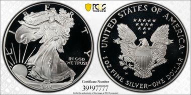 1995-W $1 Silver Eagle PR69DCAM