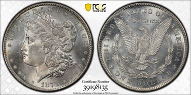 1878-S $1 VAM 17A, Denticle Clash MS65