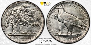 1935 50C Connecticut MS65