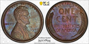 1909-S VDB 1C AU58BN