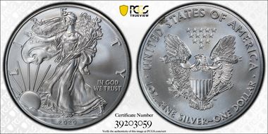2020 $1 Silver Eagle MS69