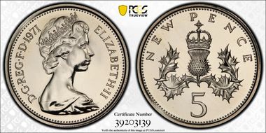 1971 5p S-D1 New Pence PR68