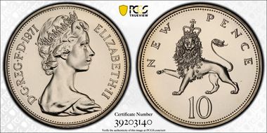 1971 10p S-F1 New Pence PR69