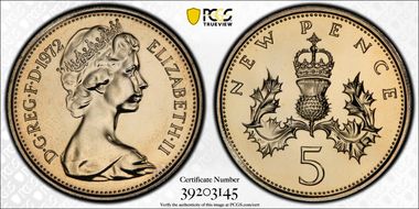 1972 5p S-D1 New Pence PR67