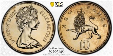 1972 10p S-F1 New Pence PR67