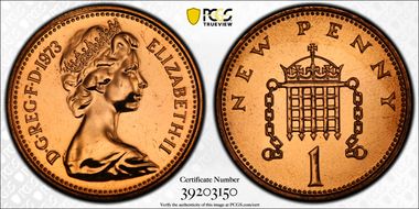 1973 1p S-B1 New Penny PR66RD