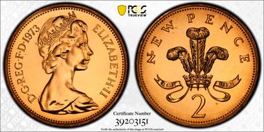 1973 2p S-C1 New Pence PR67RD